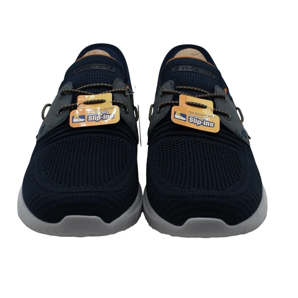 Skechers Delson 3.0 Roth Navy Slip-ins Sneaker Shoe Mens Size 10 Memory Foam NEW